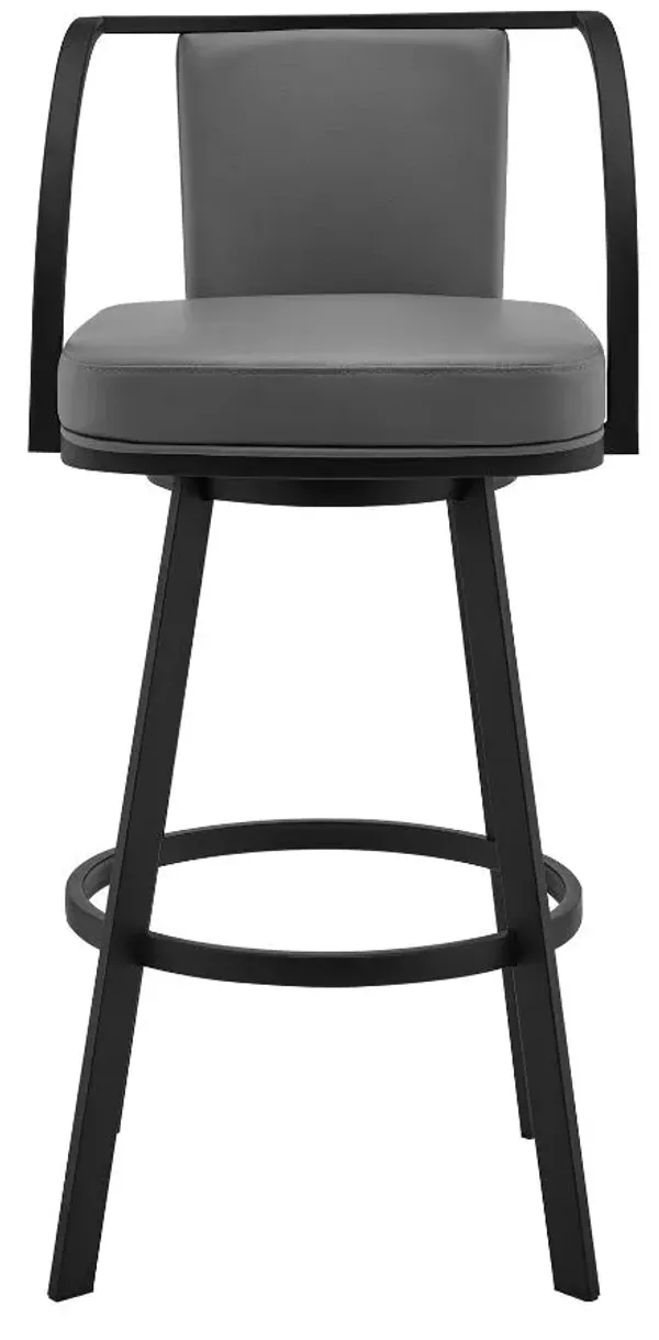 Armen Living Sandringham Gray 26" Swivel Bar Stool