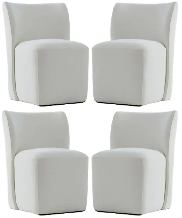 Liberty Furniture Accent Dining 4-Piece Ivory Side Chair Set
