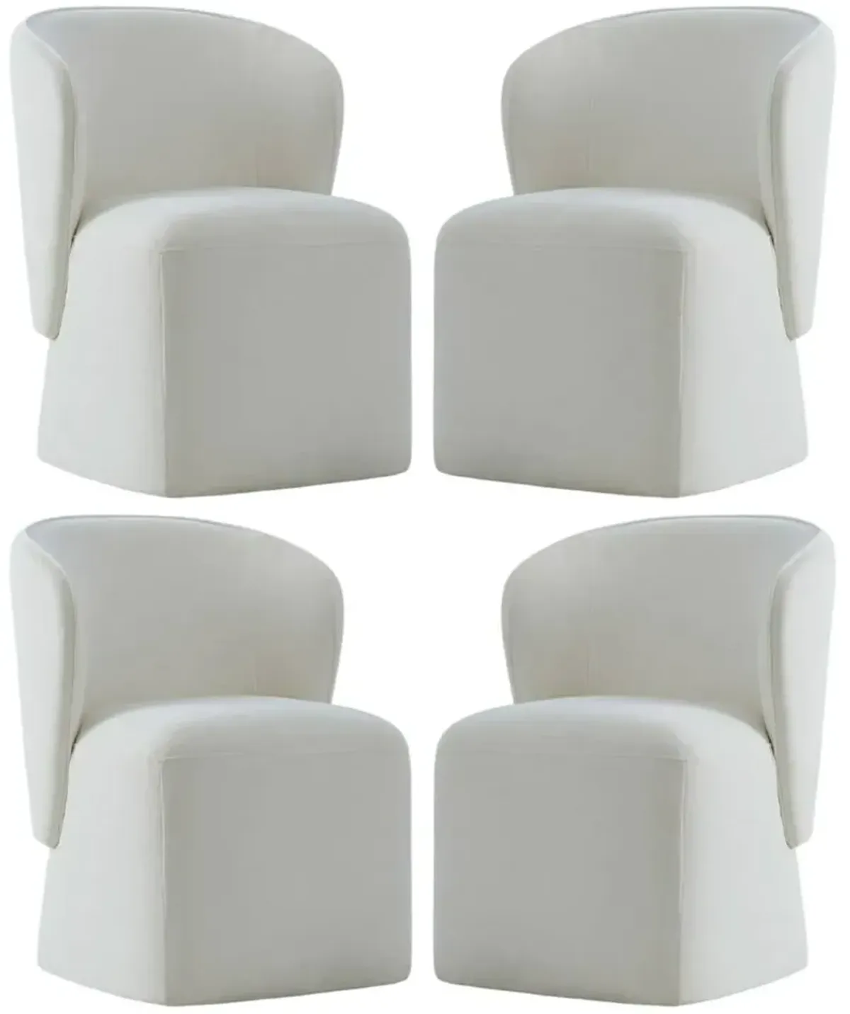 Liberty Furniture Accent Dining 4-Piece Ivory Shelter Side Panels Chair Set