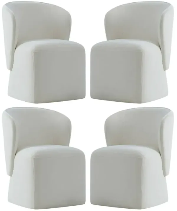 Liberty Furniture Accent Dining 4-Piece Ivory Shelter Side Panels Chair Set