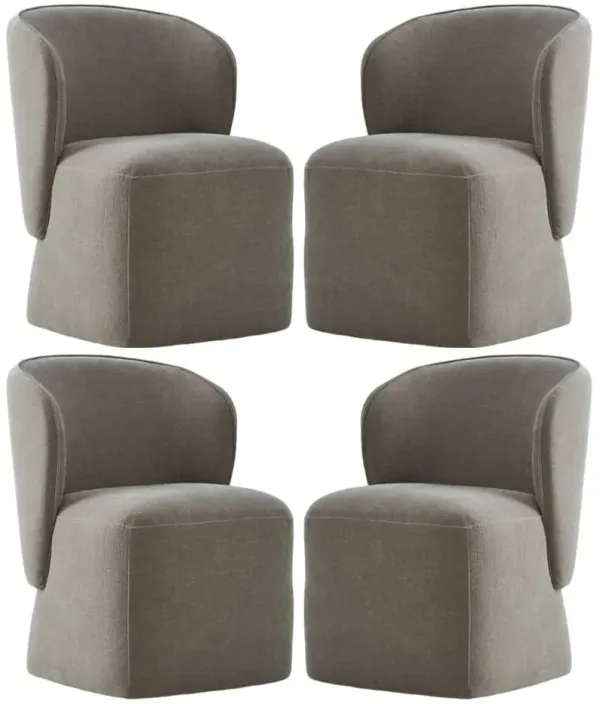 Liberty Furniture Accent Dining 4-Piece Truffle Shelter Side Panels Chair Set