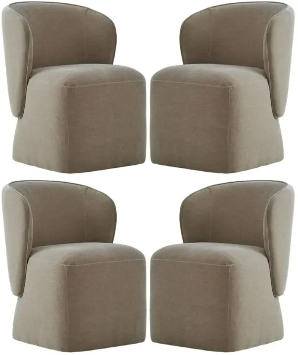 Liberty Furniture Accent Dining 4-Piece Wicker Shelter Side Panels Chair Set