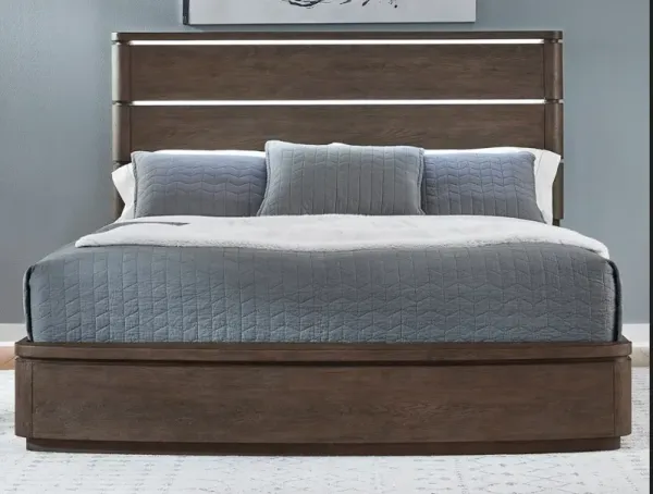 Liberty Furniture Cascade Falls Satin Espresso California King Panel Bed