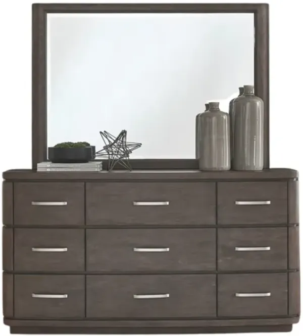 Liberty Furniture Cascade Falls Satin Espresso Dresser and Mirror