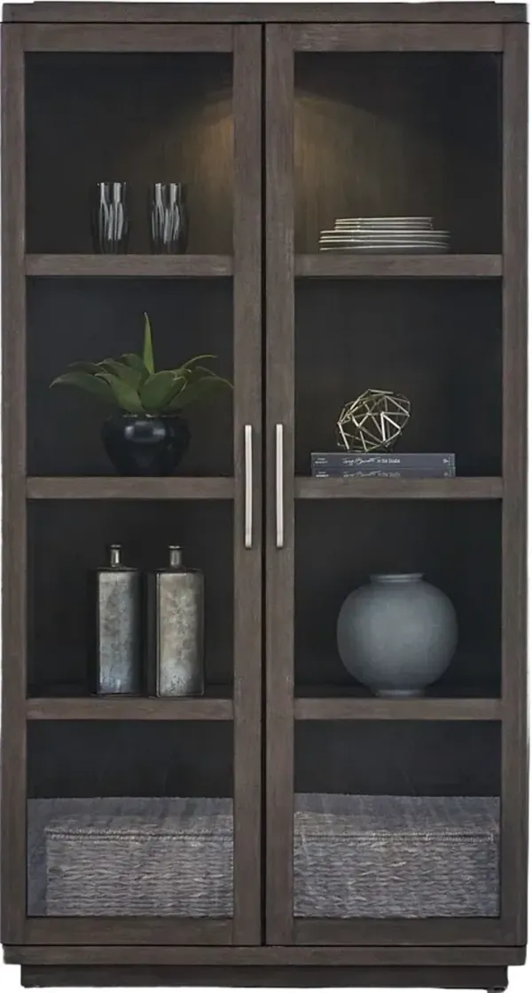 Liberty Furniture Cascade Falls Satin Espresso Display Cabinet