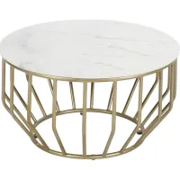 Coast2Coast Home Odell Gold/Luna White Cocktail Coffee Table
