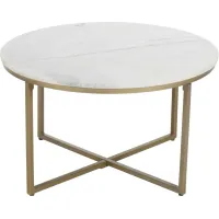Coast2Coast Home Riley Gold/Whited Cocktail Coffee Table