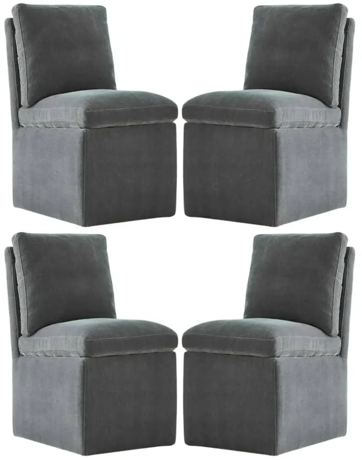 Liberty Furniture Accent Dining 4-Piece Sapphire Pillowtop Side Chair Set