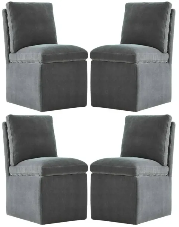 Liberty Furniture Accent Dining 4-Piece Sapphire Pillowtop Side Chair Set