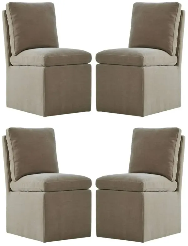 Liberty Furniture Accent Dining 4-Piece Wicker Pillowtop Side Chair Set