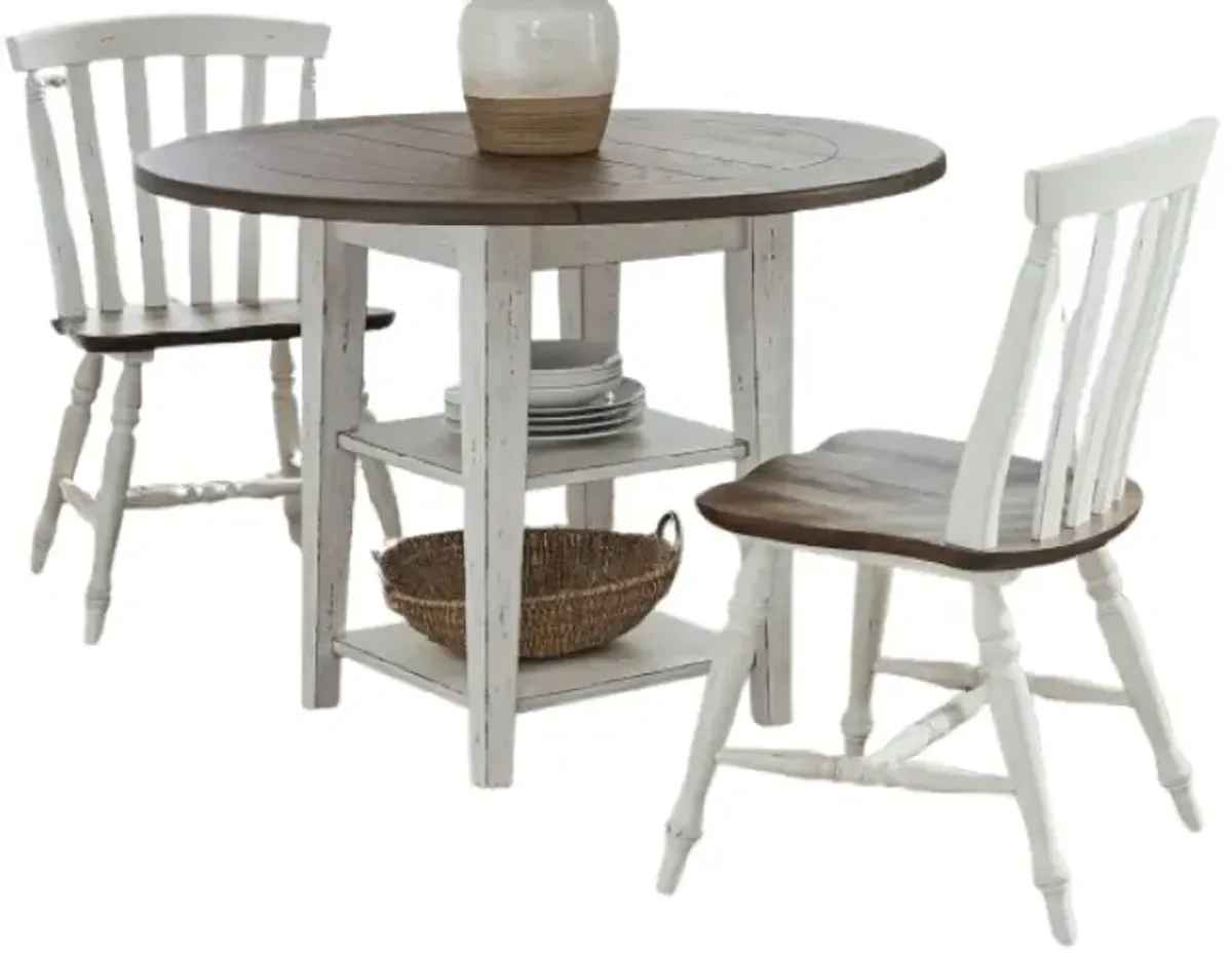 Liberty Furniture Al Fresco 3-Piece Graphite/Whitestone Dining Set
