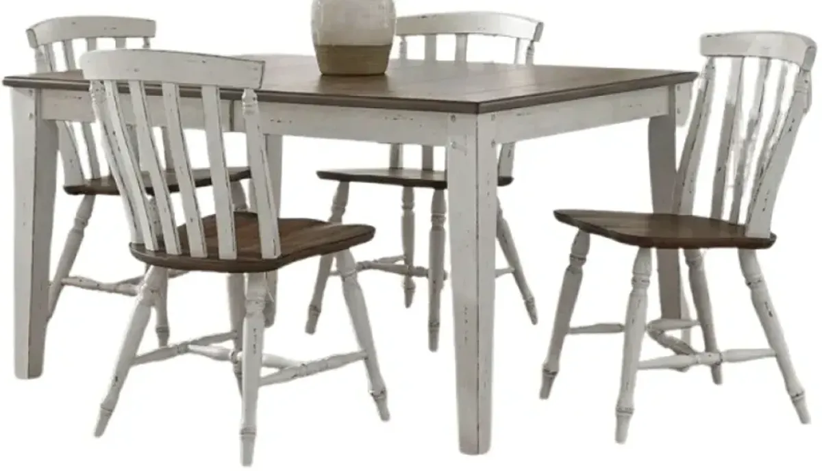 Liberty Furniture Al Fresco 5-Piece Graphite/Whitestone Dining Set