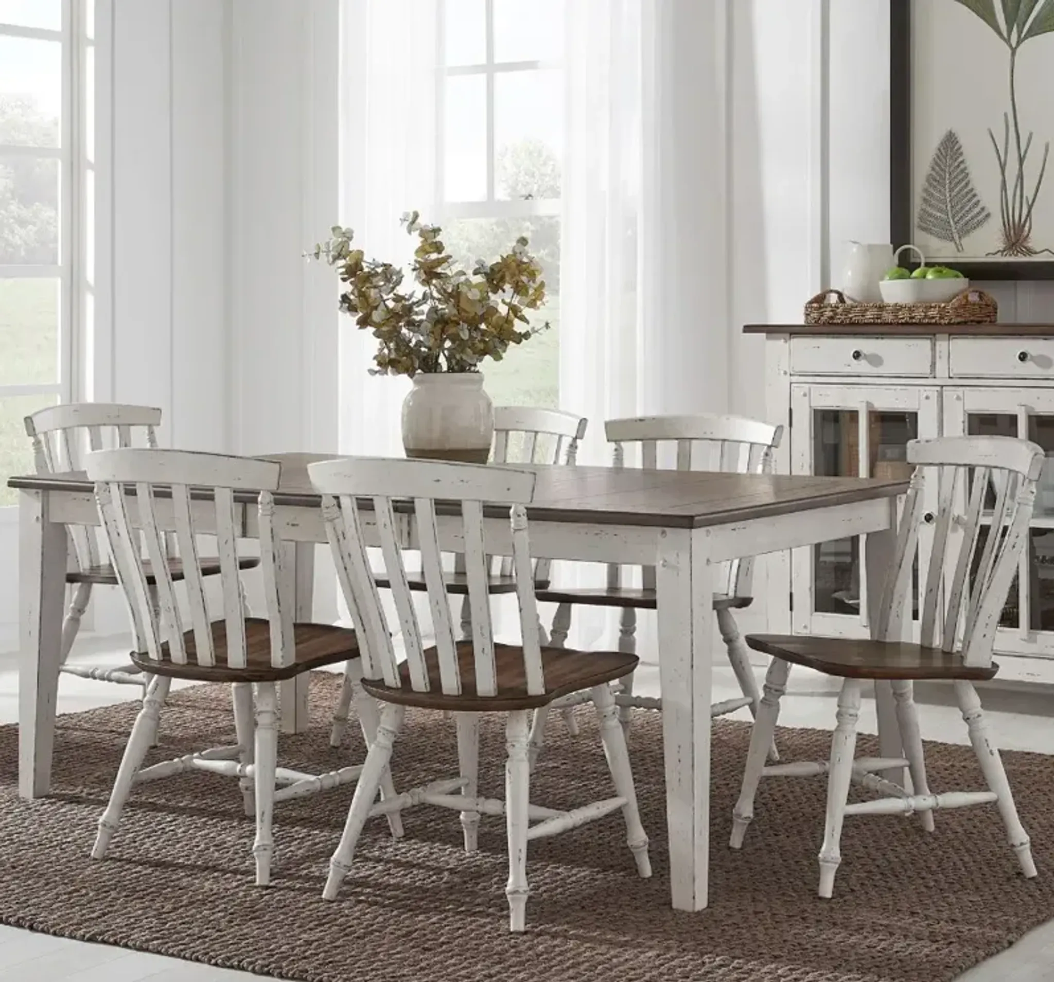 Liberty Furniture Al Fresco 7 Piece Graphite Whitestone Dining Set Big ...