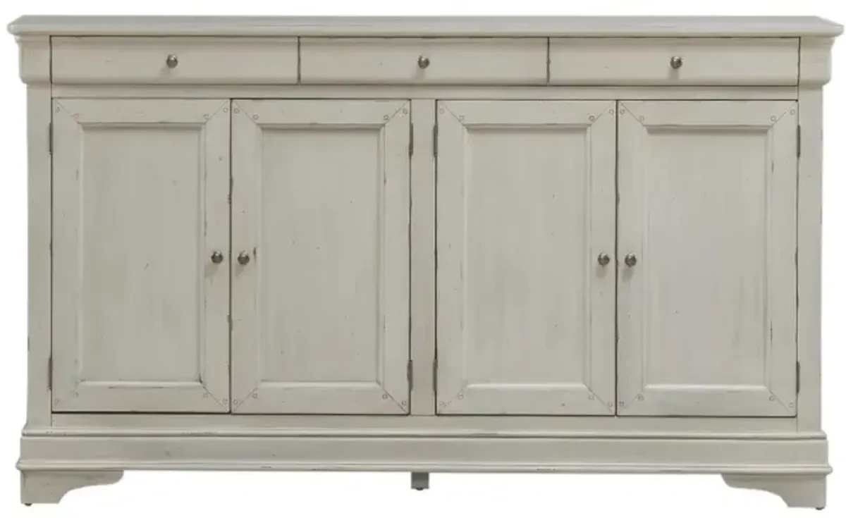 Liberty Furniture Morrow Bay Porcelain White Hall Buffet