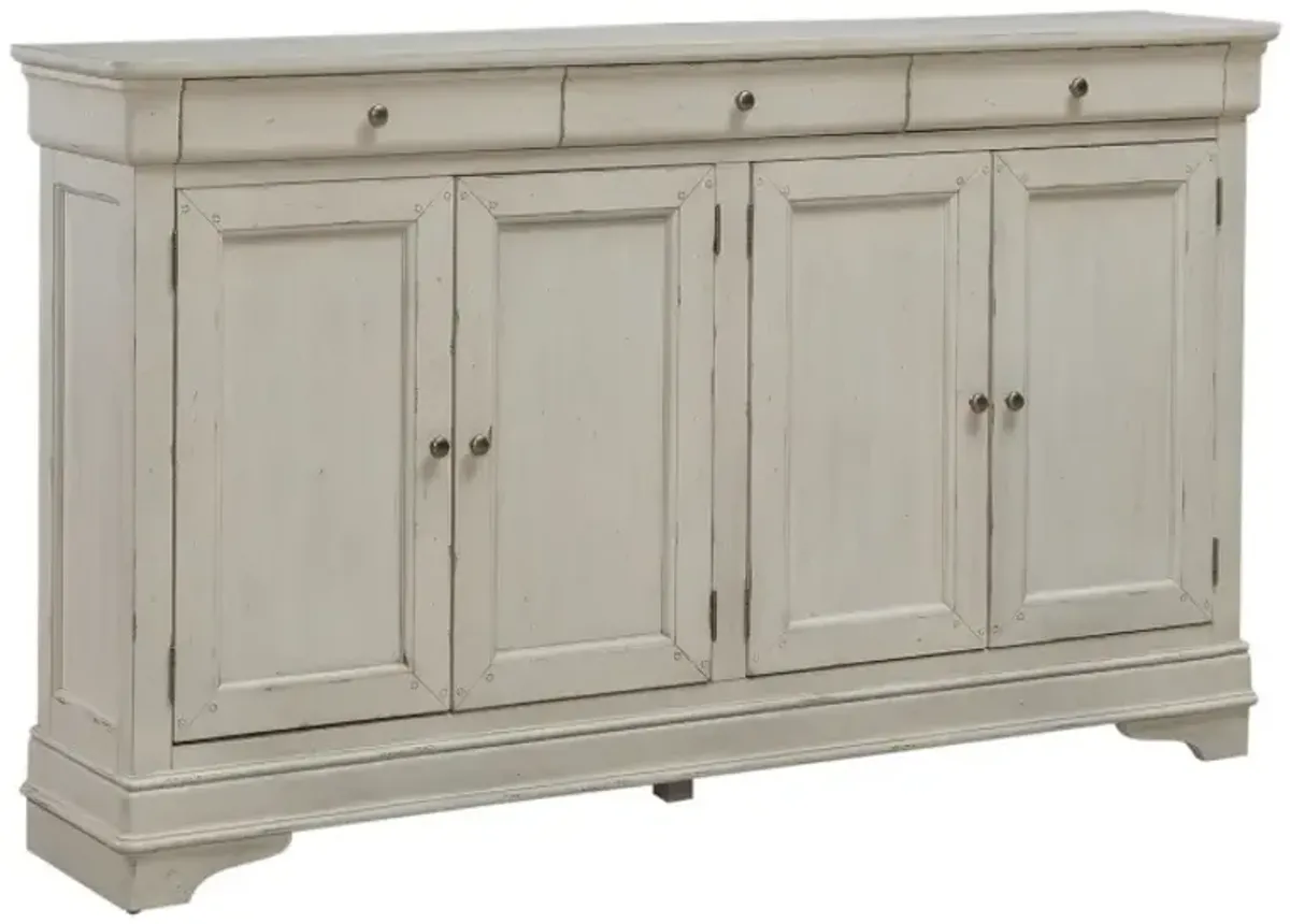 Liberty Furniture Morrow Bay Porcelain White Hall Buffet