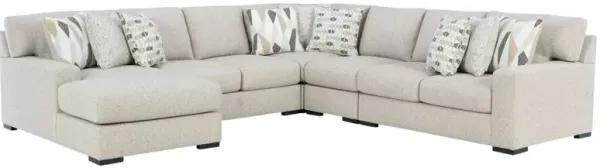 Benchcraft® Laurelgrove 5-Piece Pebble Left Arm Facing Sectional and Chaise