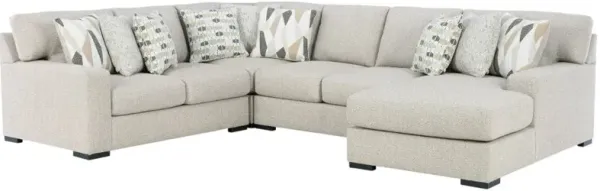 Benchcraft® Laurelgrove 4-Piece Pebble Right Arm Facing Sectional and Chaise