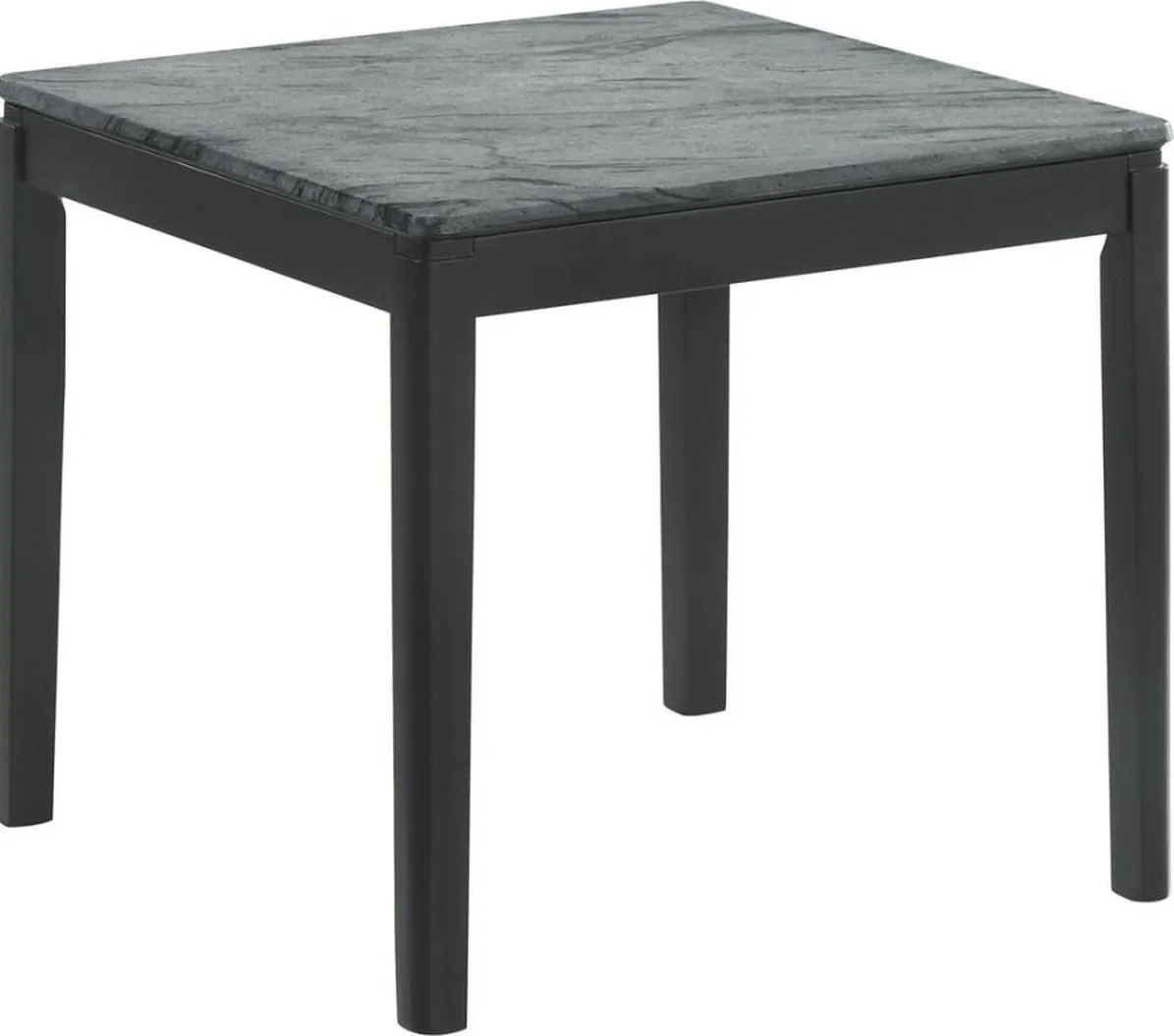 Coaster® Mozzi Faux Grey Marble End Table with Black Metal Legs