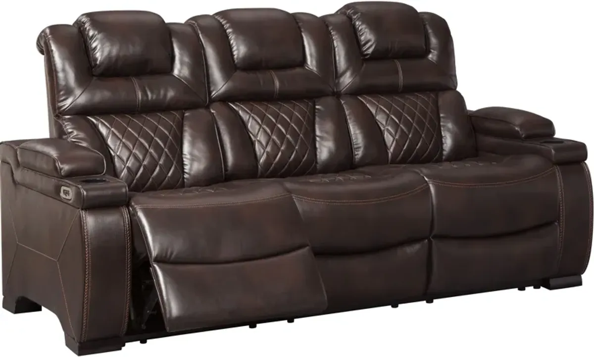 Signature Design by Ashley® Warnerton Chocolate Power Reclining Sofa