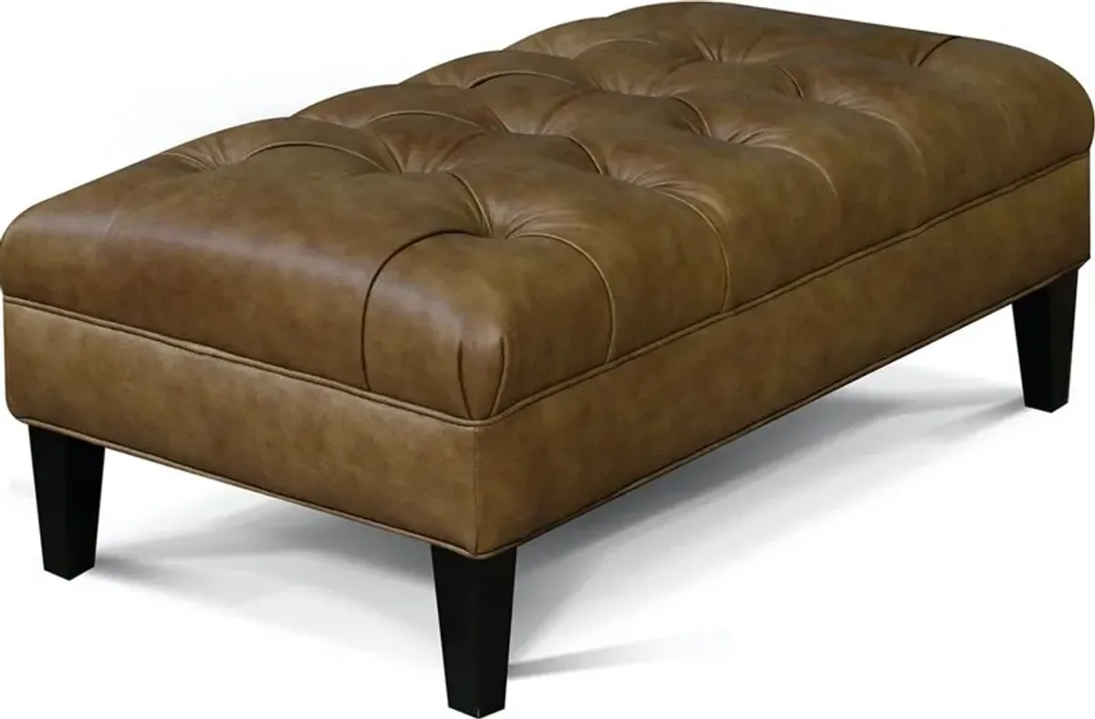 England Furniture Customizable Canton Leather Cocktail Ottoman