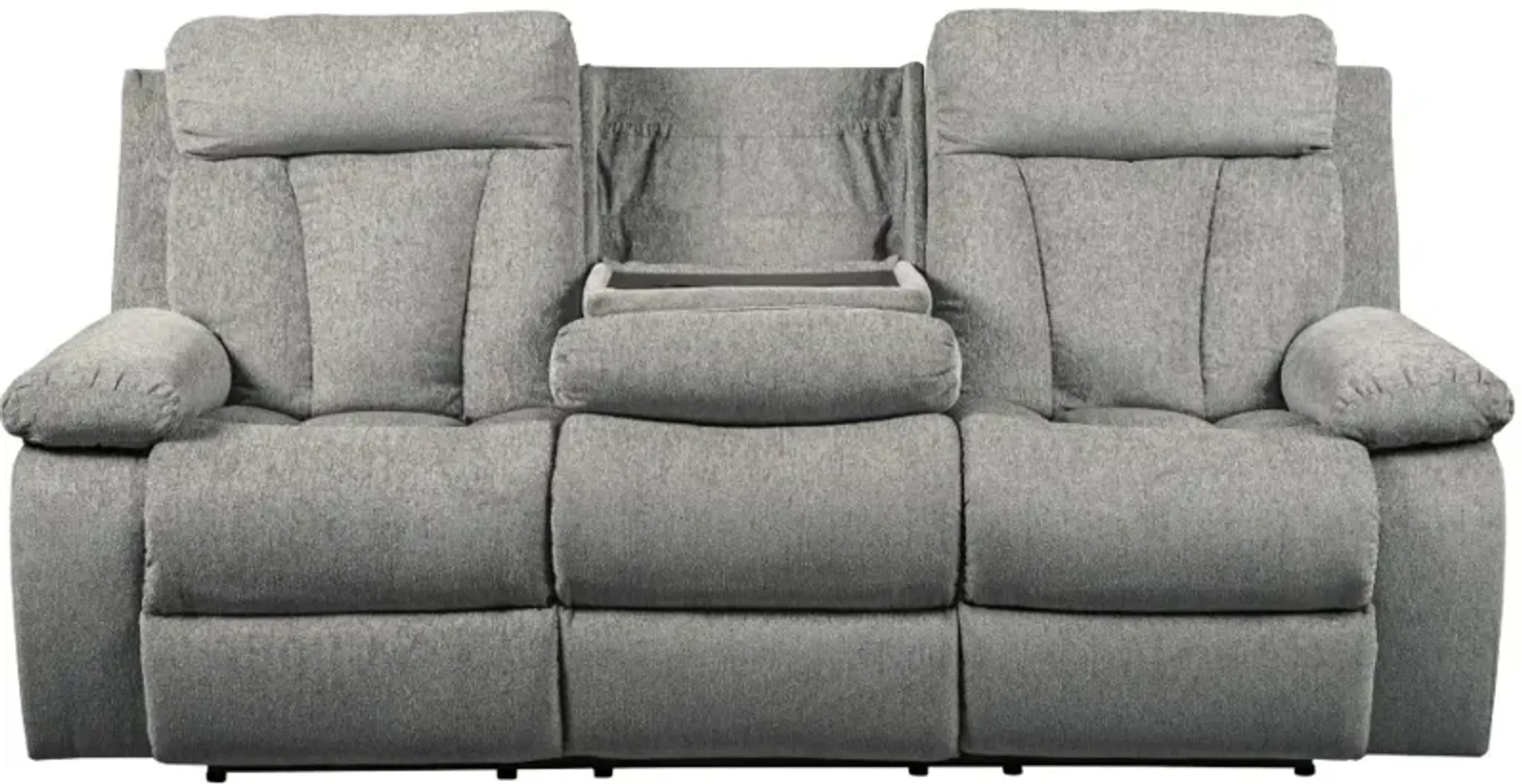 Signature Design By Ashleyr Mitchiner Fog Reclining Sofa With Drop Down ...