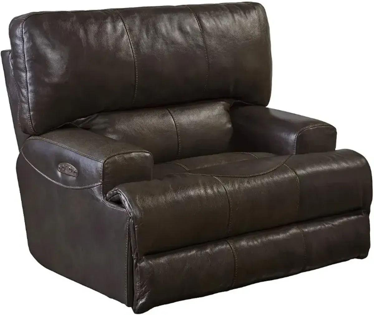 iAmerica Roberto Chocolate Power Recliner with Power Headrest and Lumbar Lay Flat