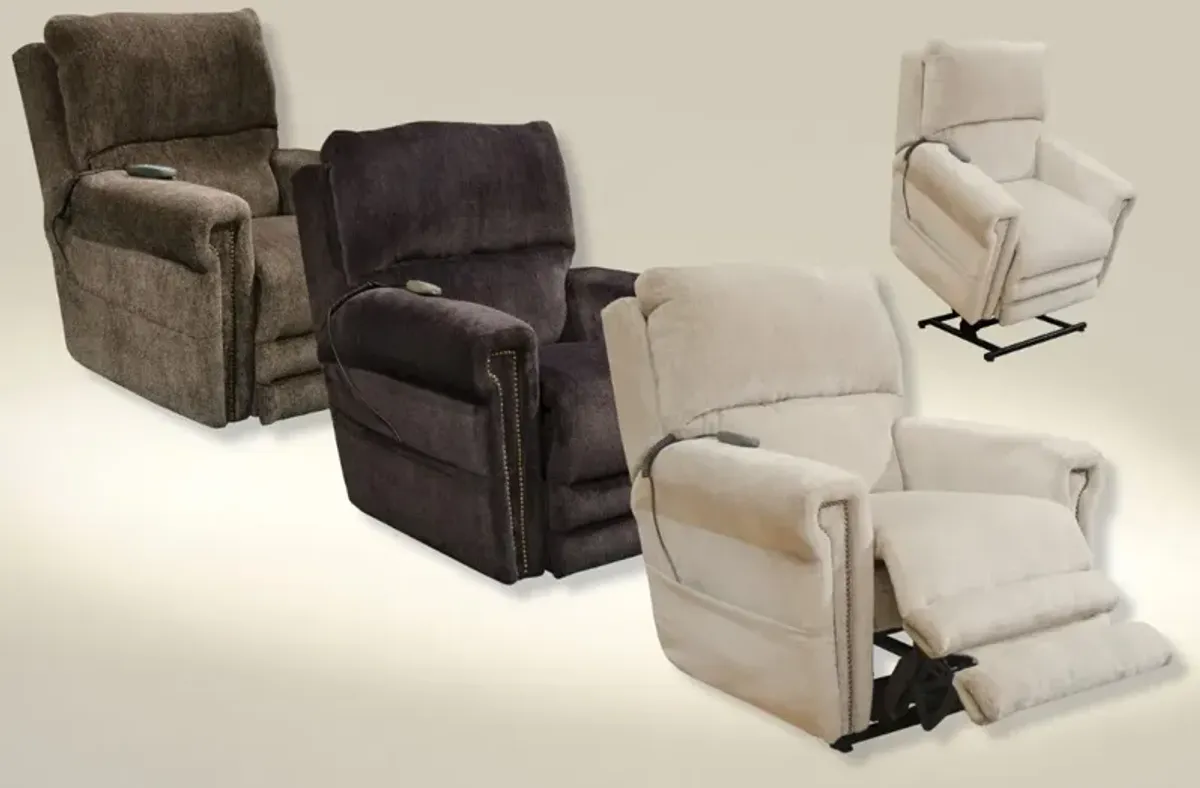 iAmerica Leftwich Brown Power Lift Recliner with Power Headrest