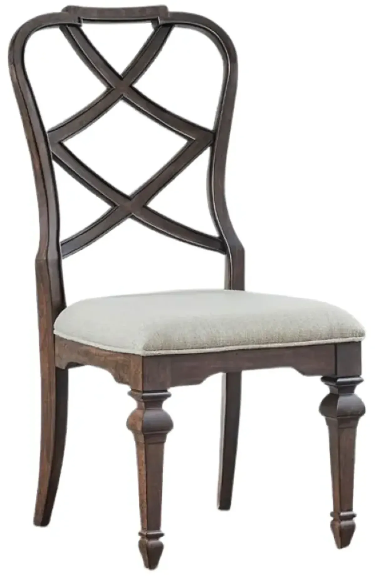 Liberty Furniture Provence Park Chateau Brown Wood Back Side Chair