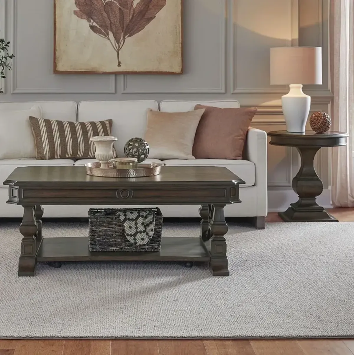 Liberty Furniture Provence Park Chateau Brown Round End Table