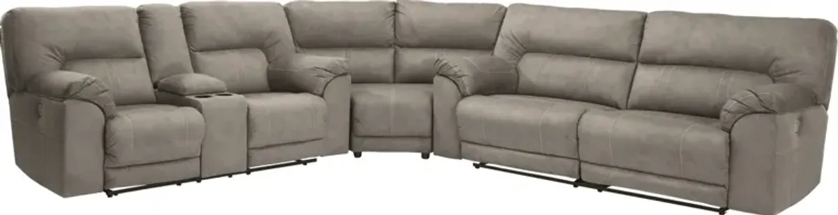 Benchcraft® Cavalcade 3-Piece Slate Power Reclining Sectional