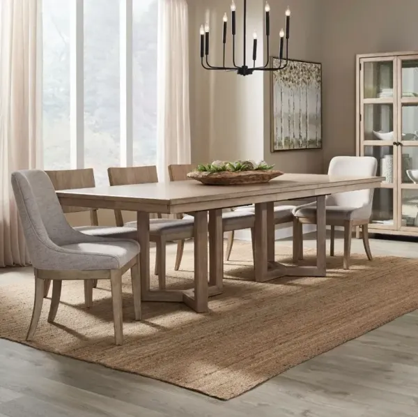 Liberty Furniture Proximity Place 7-Piece Barley Buff Pedestal Dining Set