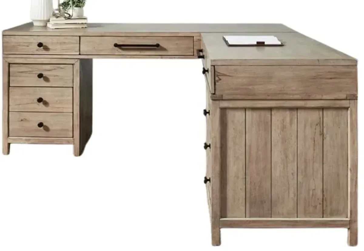 Liberty Furniture Proximity Place Barley Buff L Shaped Desk