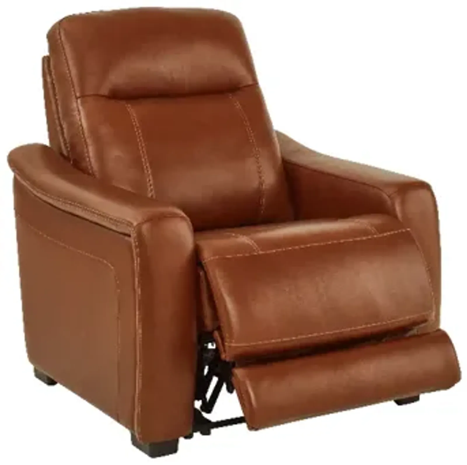 Drew & Jonathan Home Newport Brown Leather Recliner with Power Headrest