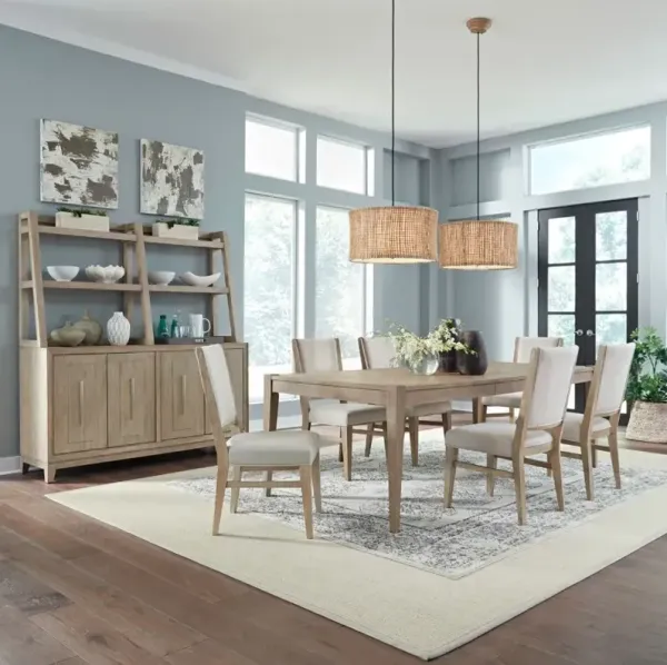 Liberty Furniture Brentwood Place 7-Piece Sandstone Pedestal Dining Set