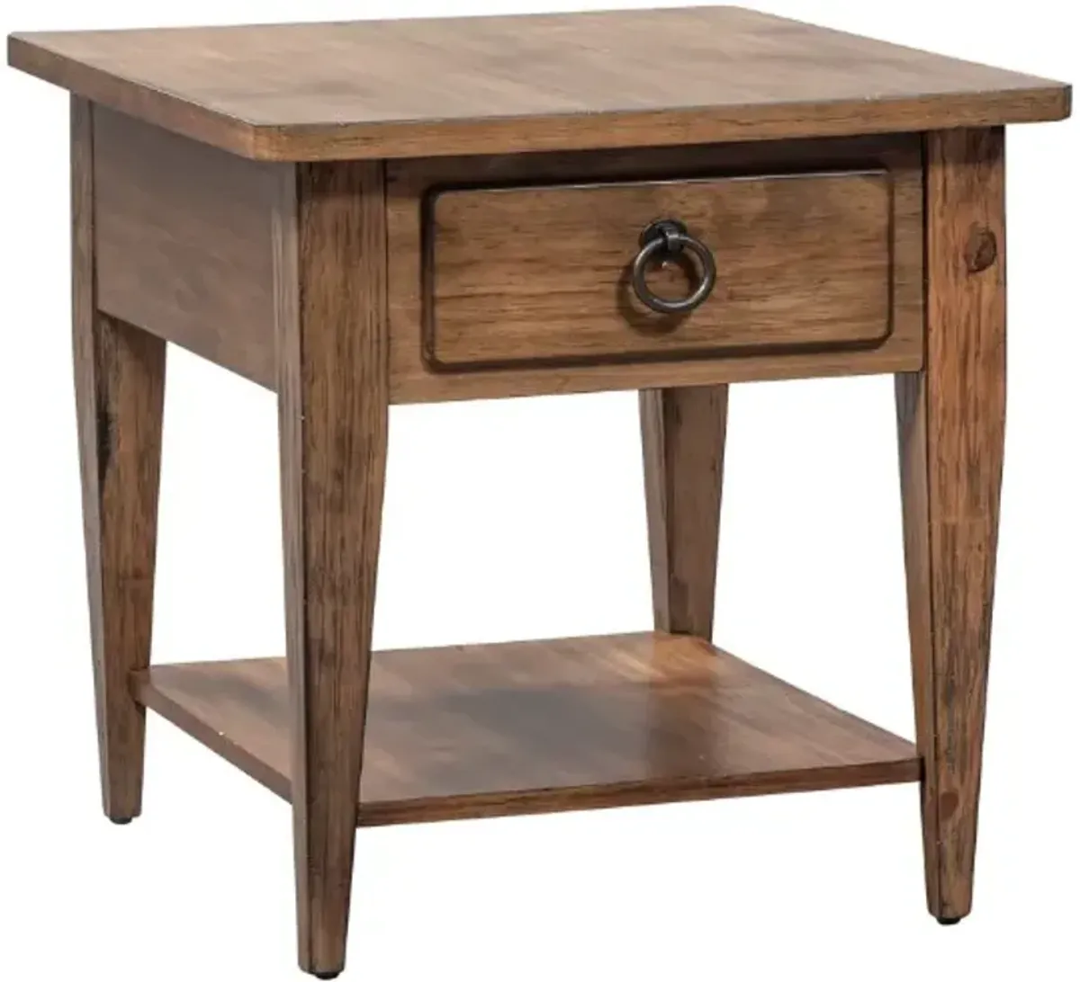 Liberty Furniture Mill Creek Peppercorn End Table