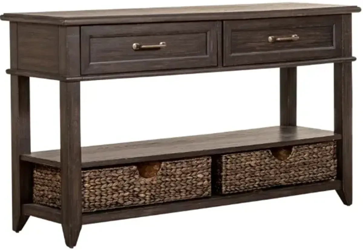Liberty Furniture Mill Creek Peppercorn Sofa Table