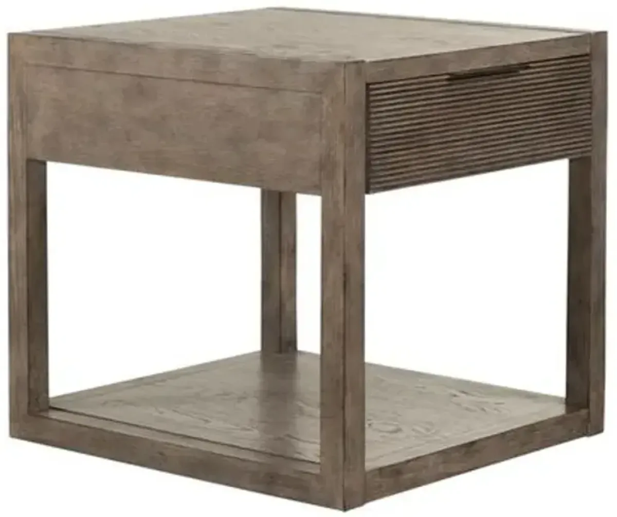 Liberty Furniture Bartlett Field Dusty Taupe End Table 