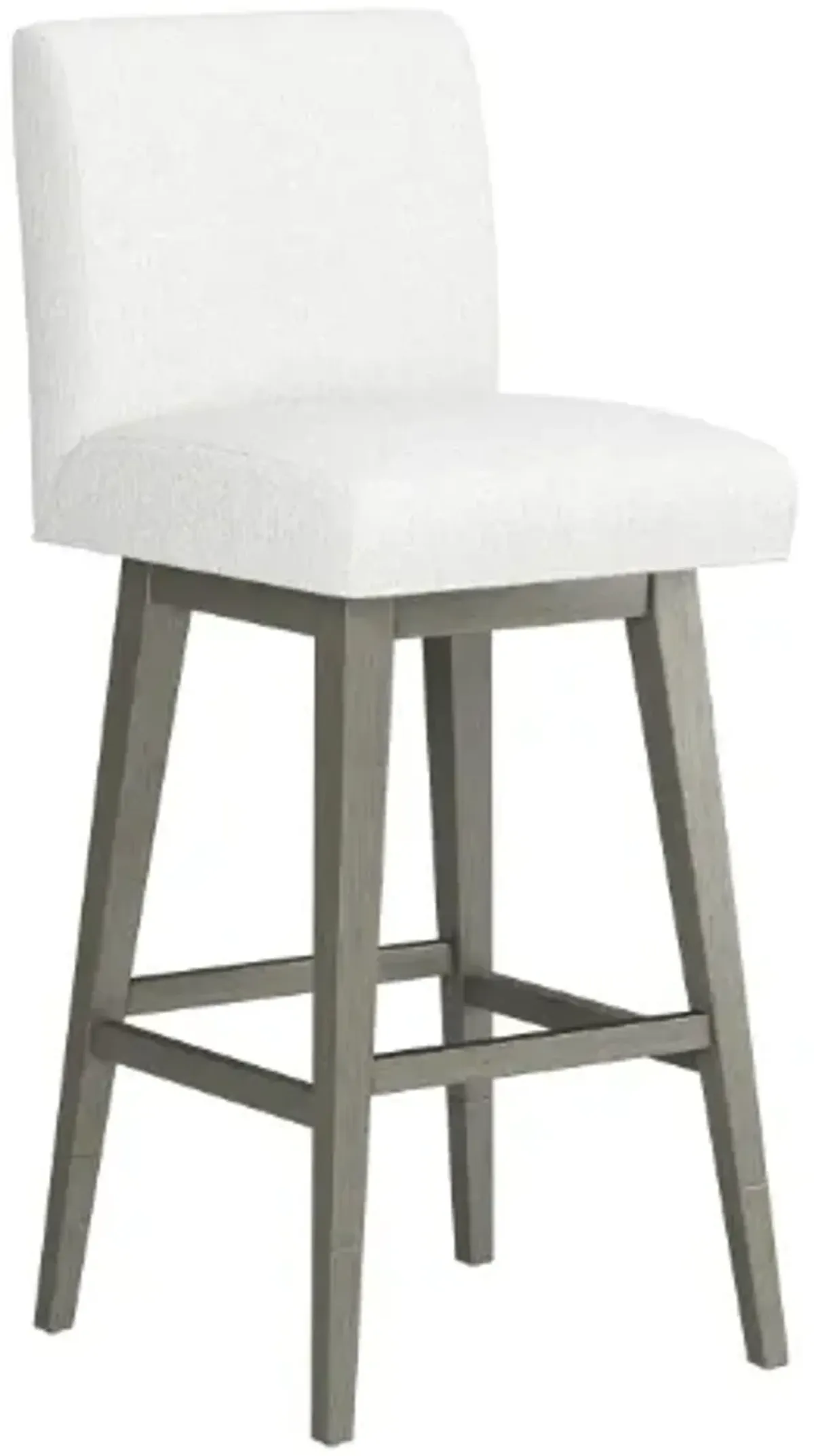 HH2 Home Uniquely Yours Gray Wash/Salt Swivel Stool with Parson Legs