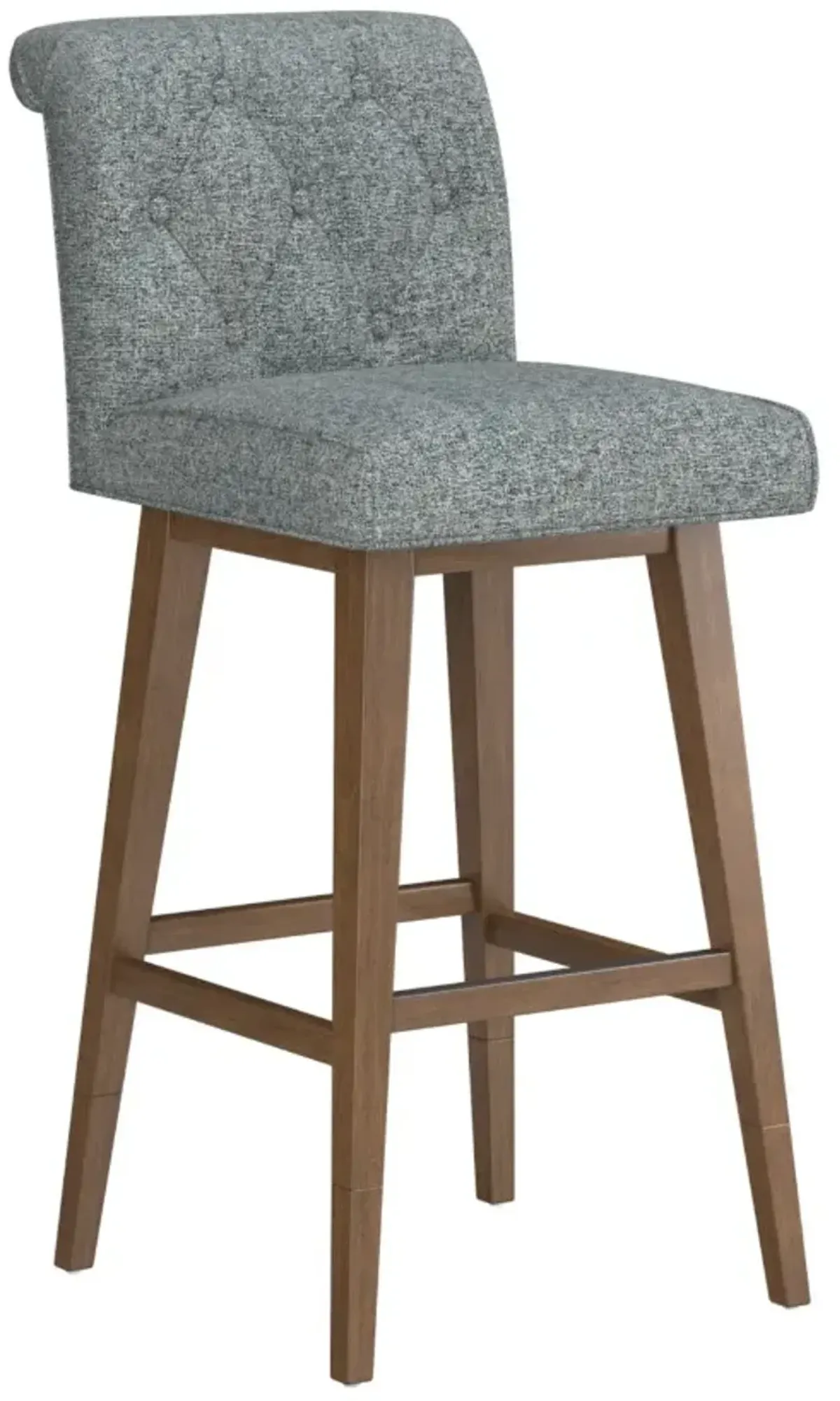 HH2 Home Uniquely Yours Graphite/Medium Brown Tufted Adjustable Swivel Stool