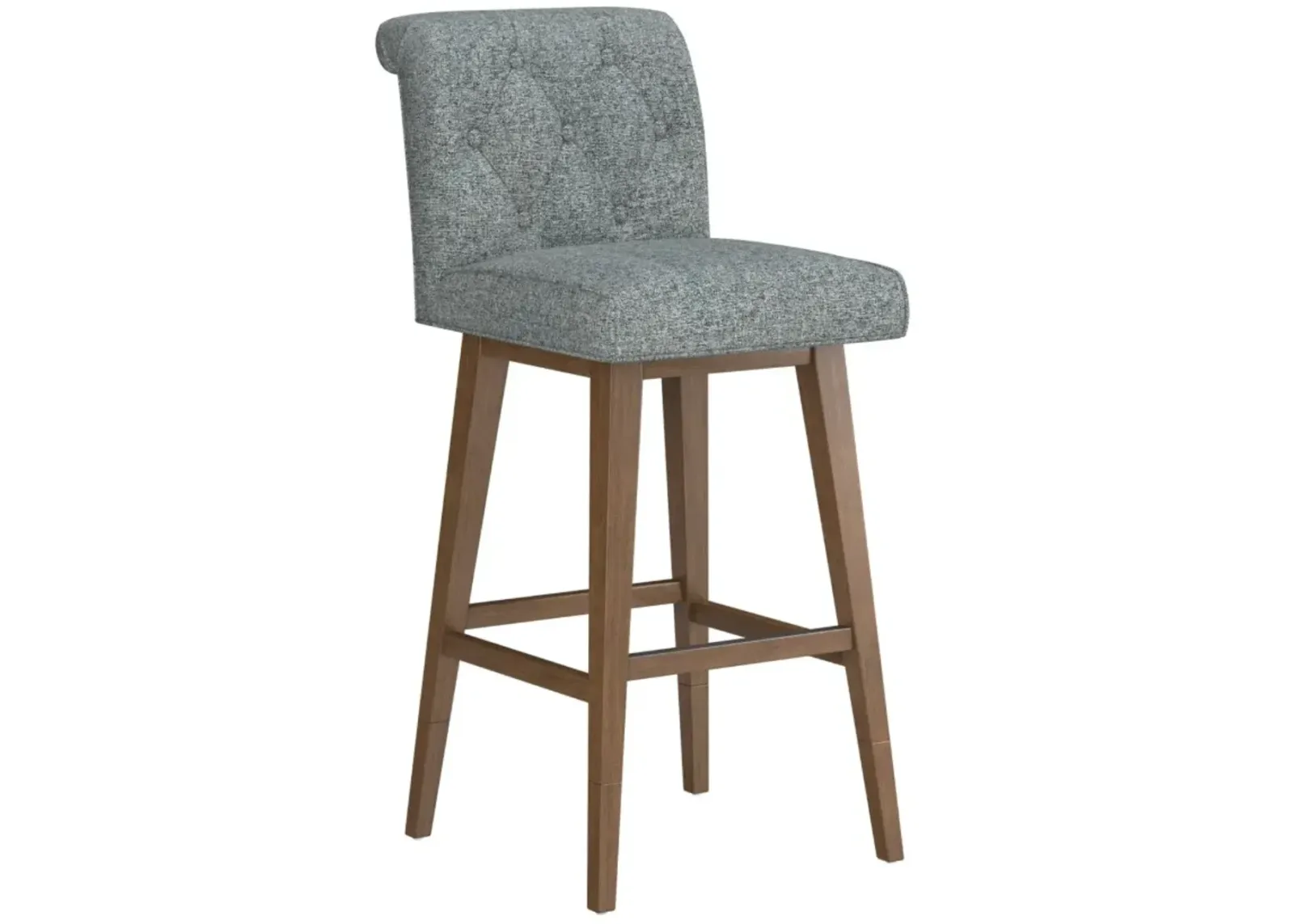 HH2 Home Uniquely Yours Graphite/Medium Brown Tufted Adjustable Swivel Stool