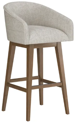 HH2 Home Uniquely Yours Medium Brown/Oatmeal Swivel Stool