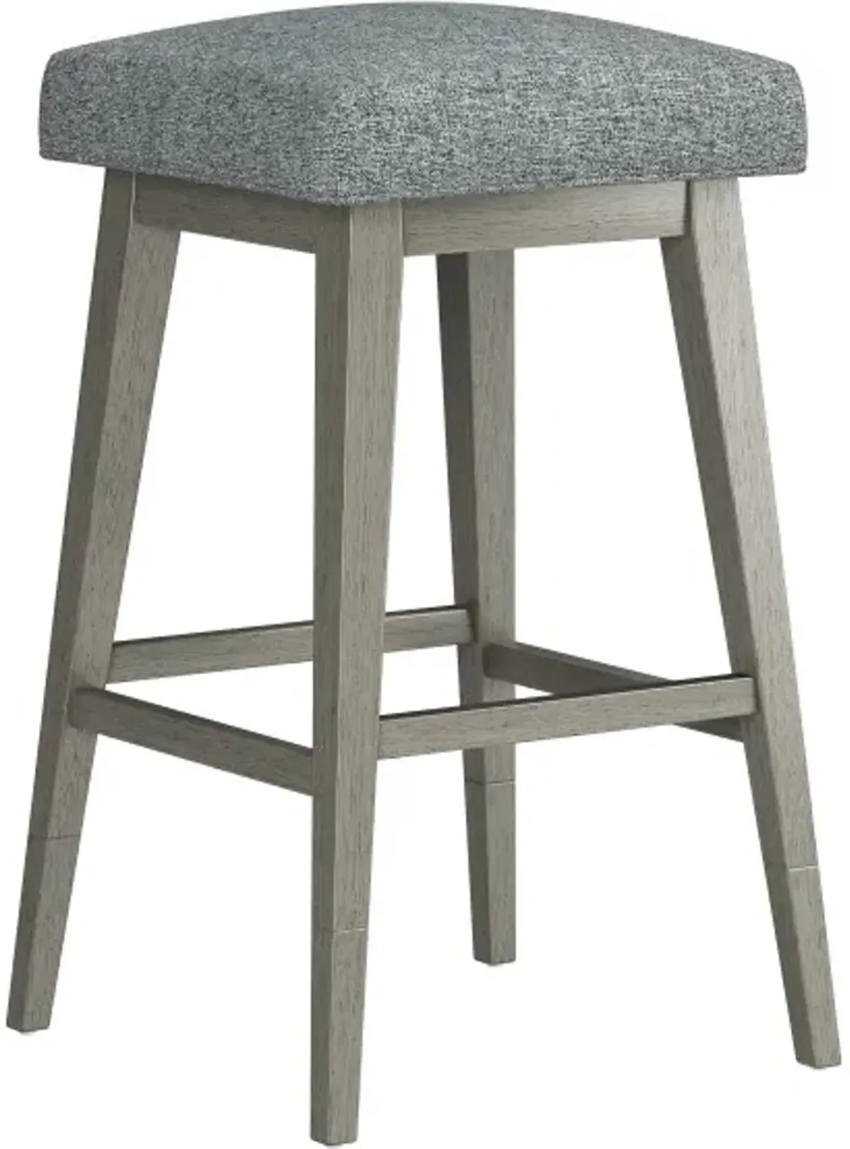 HH2 Home Uniquely Yours Graphite/Gray Wash Square Backless Adjustable Swivel Stool