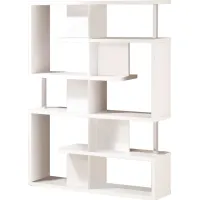 Coaster® Hoover White/Chrome 5-Tier Bookcase