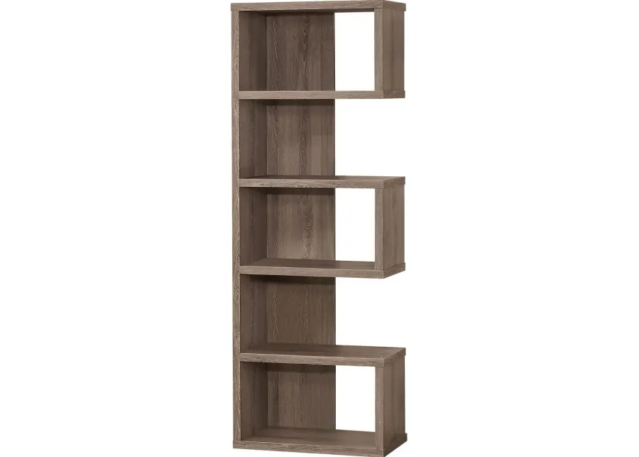 Coaster® Joey Weathered Grey 5-Tier Bookcase