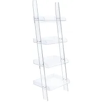 Coaster® Amaturo Clear 4-Shelf Ladder Bookcase