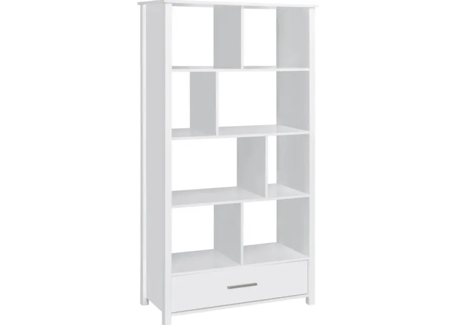 Coaster® Dylan High Gloss White Bookcase