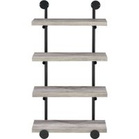 Coaster® Black/Grey Driftwood 24-Inch Wall Shelf