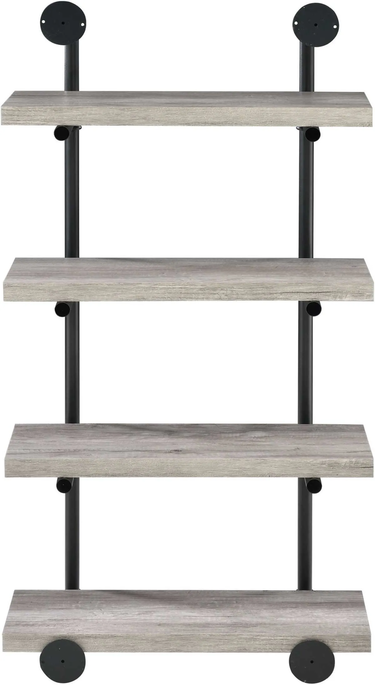 Coaster® Elmcrest Black/Grey Driftwood 24" Wall Shelf