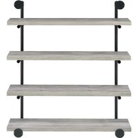 Coaster® Black/Grey Driftwood 40-Inch Wall Shelf