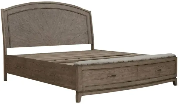 Liberty Furniture Avalon Coffee Bean Queen Panel Storage Bed
